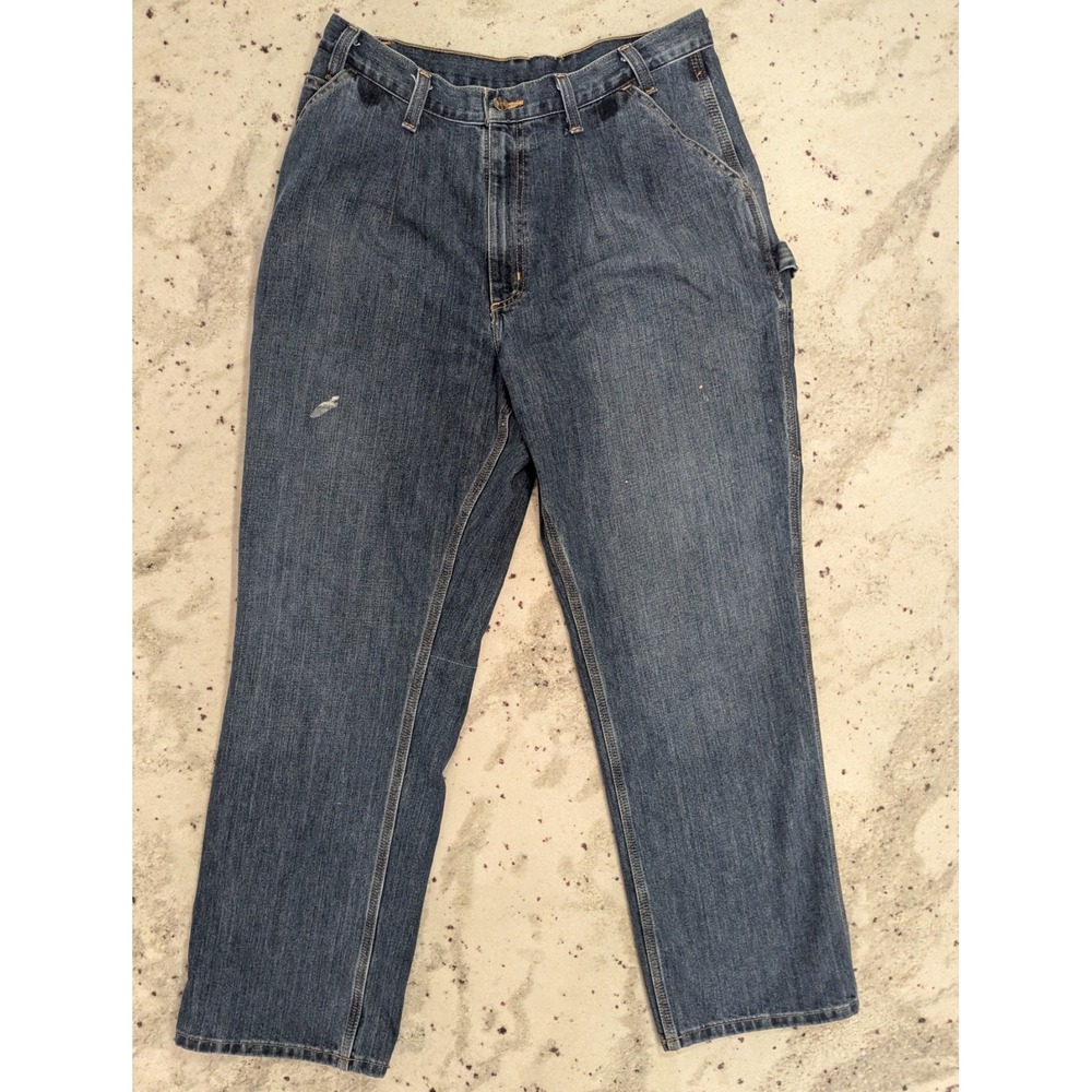 Carhartt Mens Jeans 40x31 Irregular Paint Stains Tears Grunge Skater Baggy Y2K